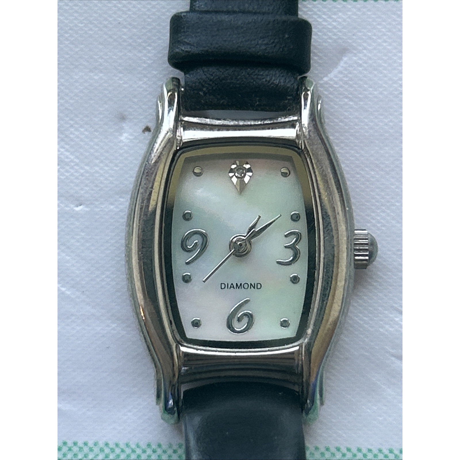 Mother Of Pearl Dial Silver Tone Womens Quartz Watch